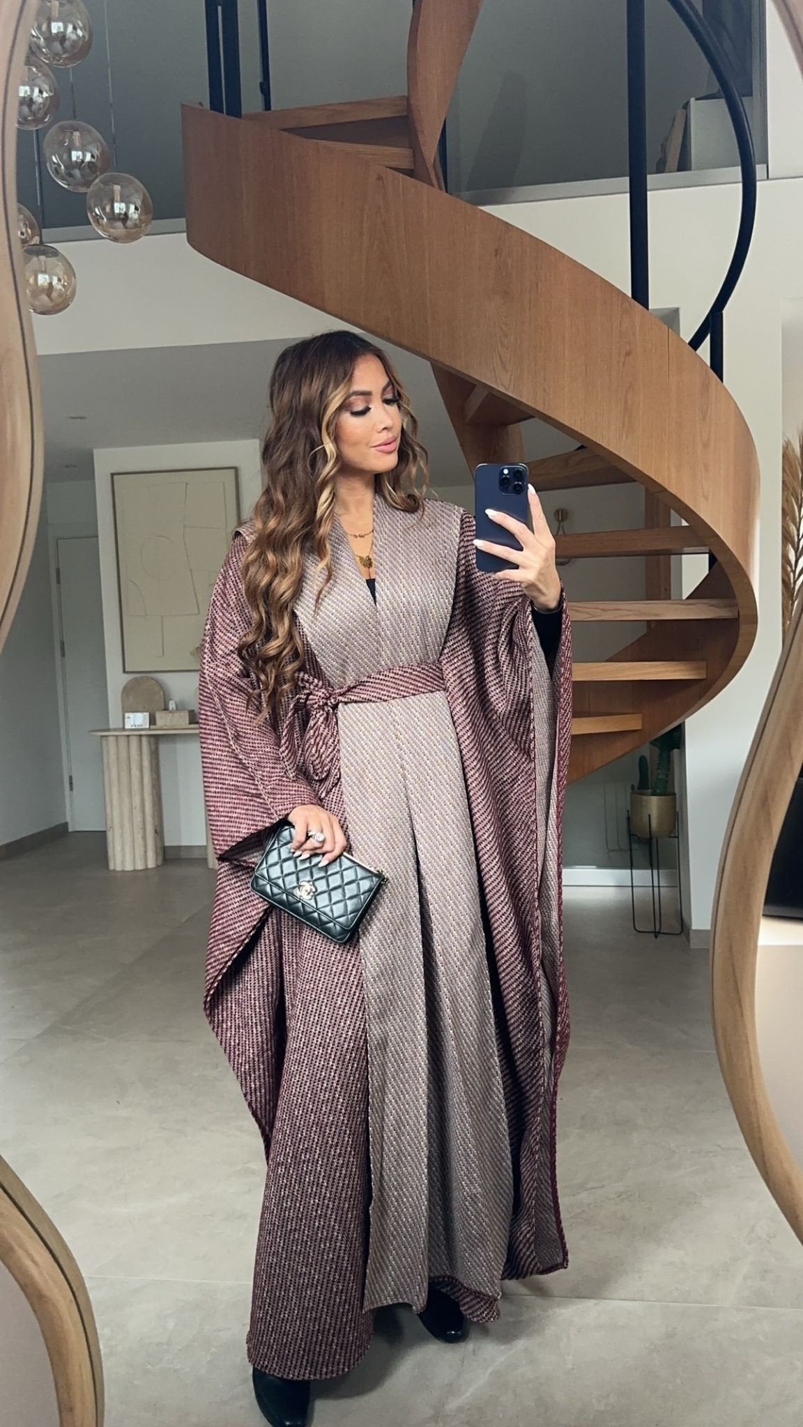 MANTEAU LONG FARASHA CEINTURÉ - DESIGN MADE IN UAE