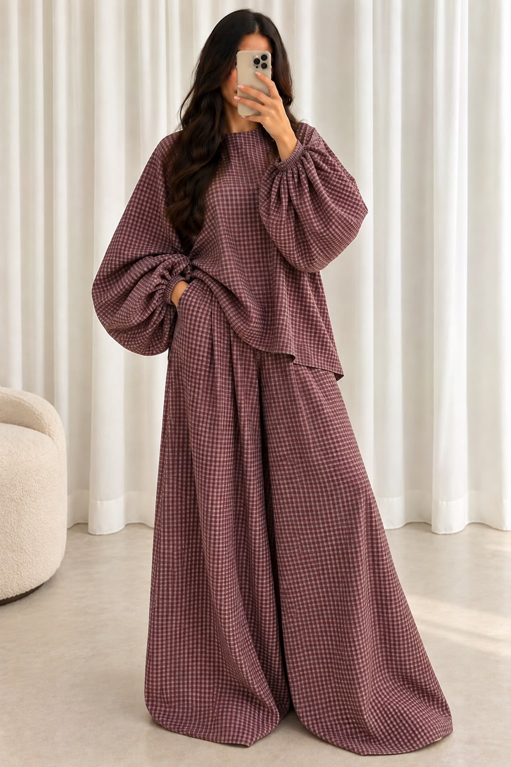 ENSEMBLE BORDEAUX CHIC & DÉCONTRACTÉ 62016