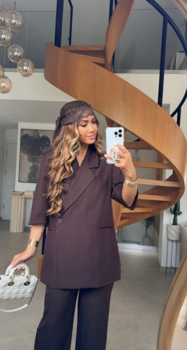 ENSEMBLE TAILLEUR MYB 88623-2 CHOCO