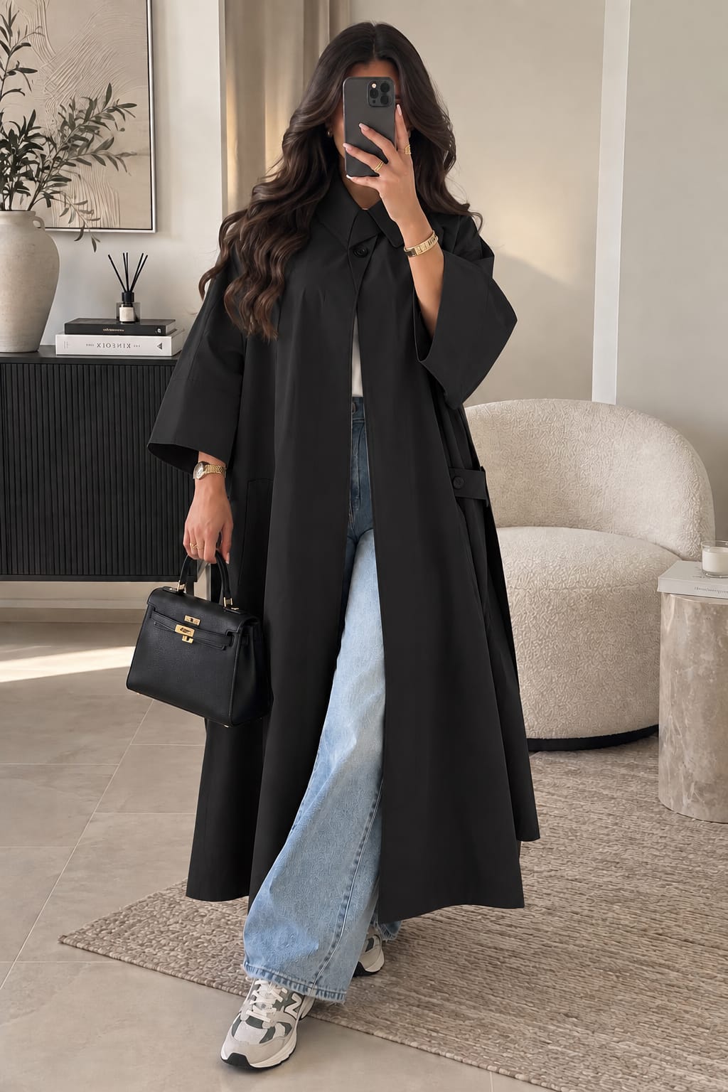 TRENCH URBAN CHIC NOIR 83007