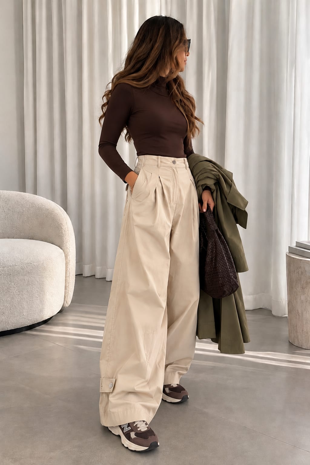 PANTALON BEIGE FLOW 19112
