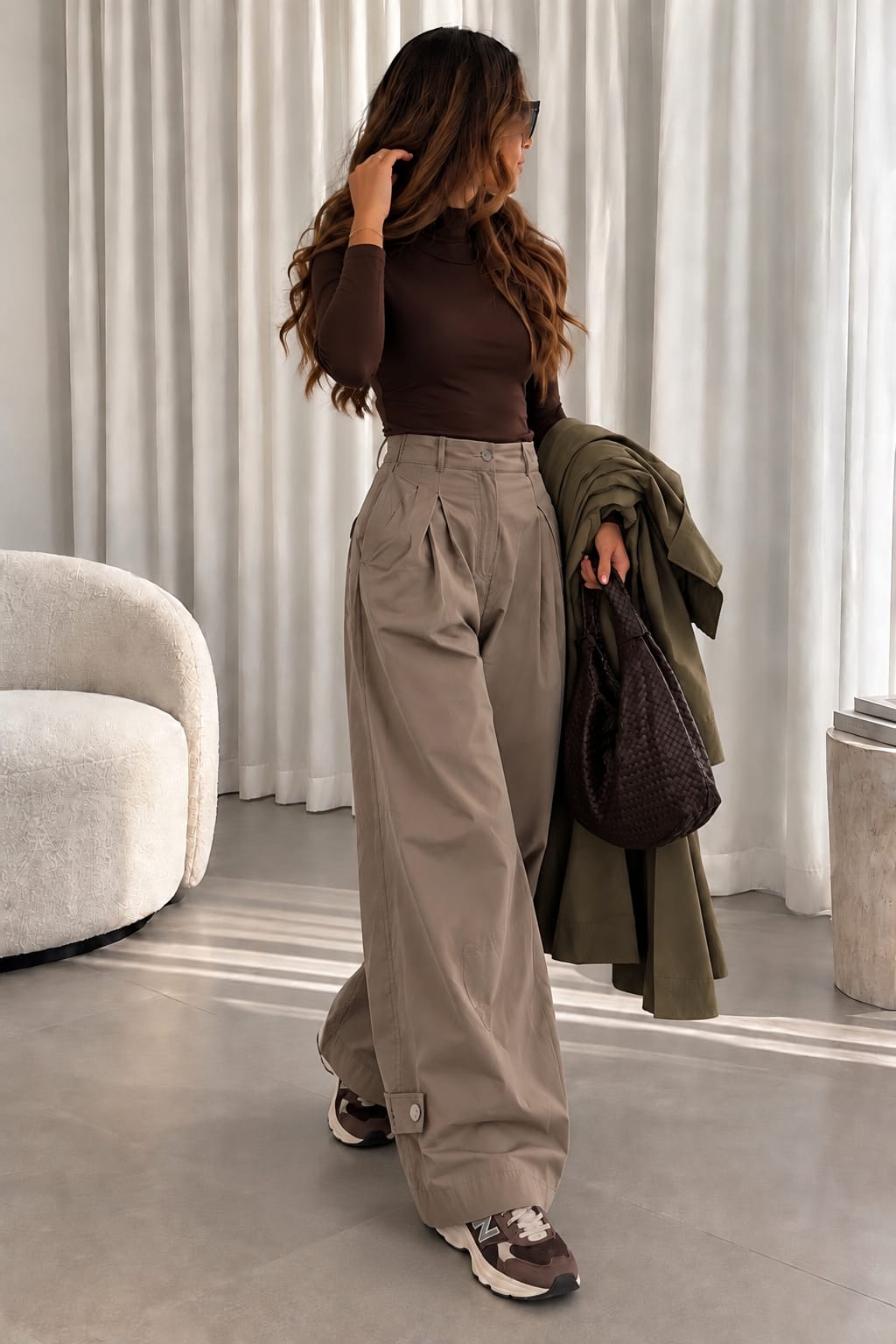 PANTALON TAUPE FLOW 19112