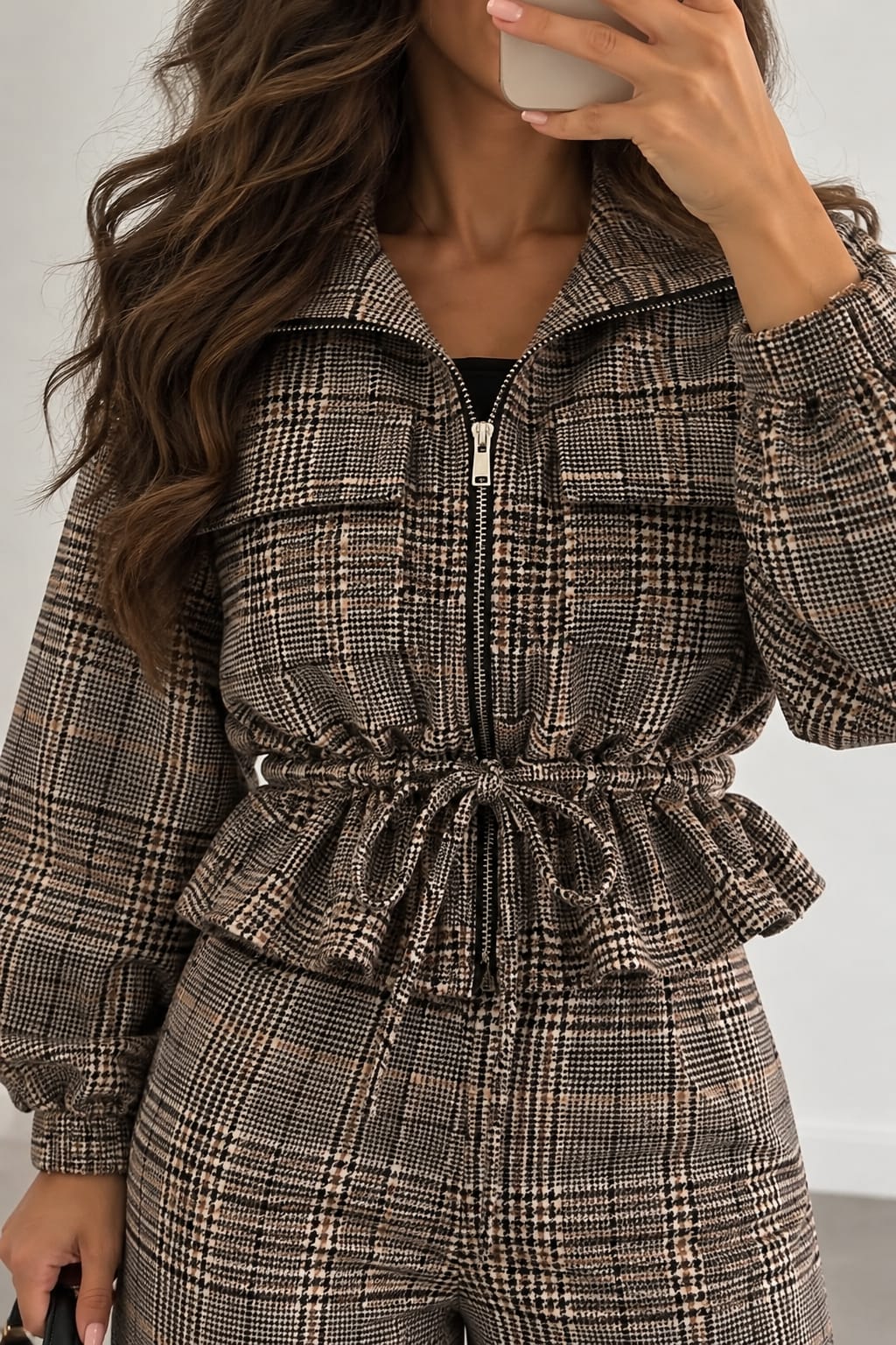 VESTE CHOCO 12659B AVEC ZIP ET TAILLE AJUSTABLE