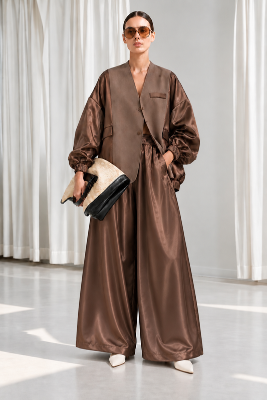 PANTALON CATTY FLUIDE CHOCO