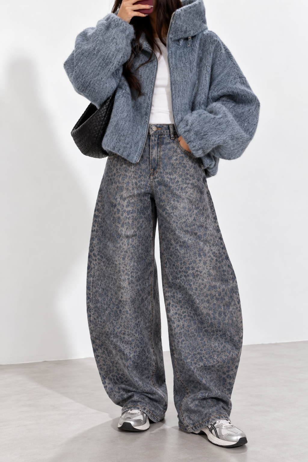 VESTE TEDDY CLOUD BLEU/GRIS JZM010