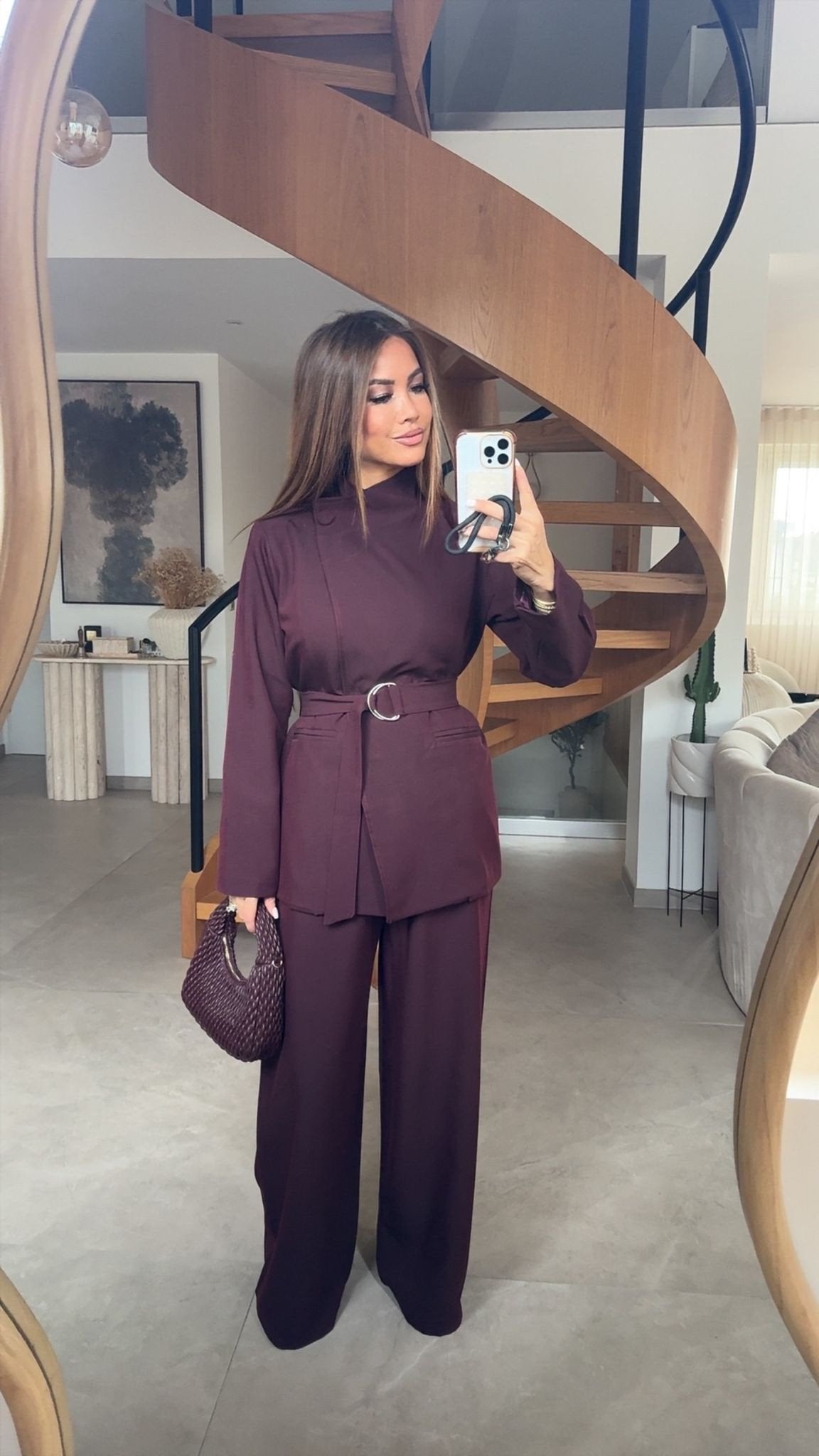 ENSEMBLE TAILLEUR 3734 PRUNE