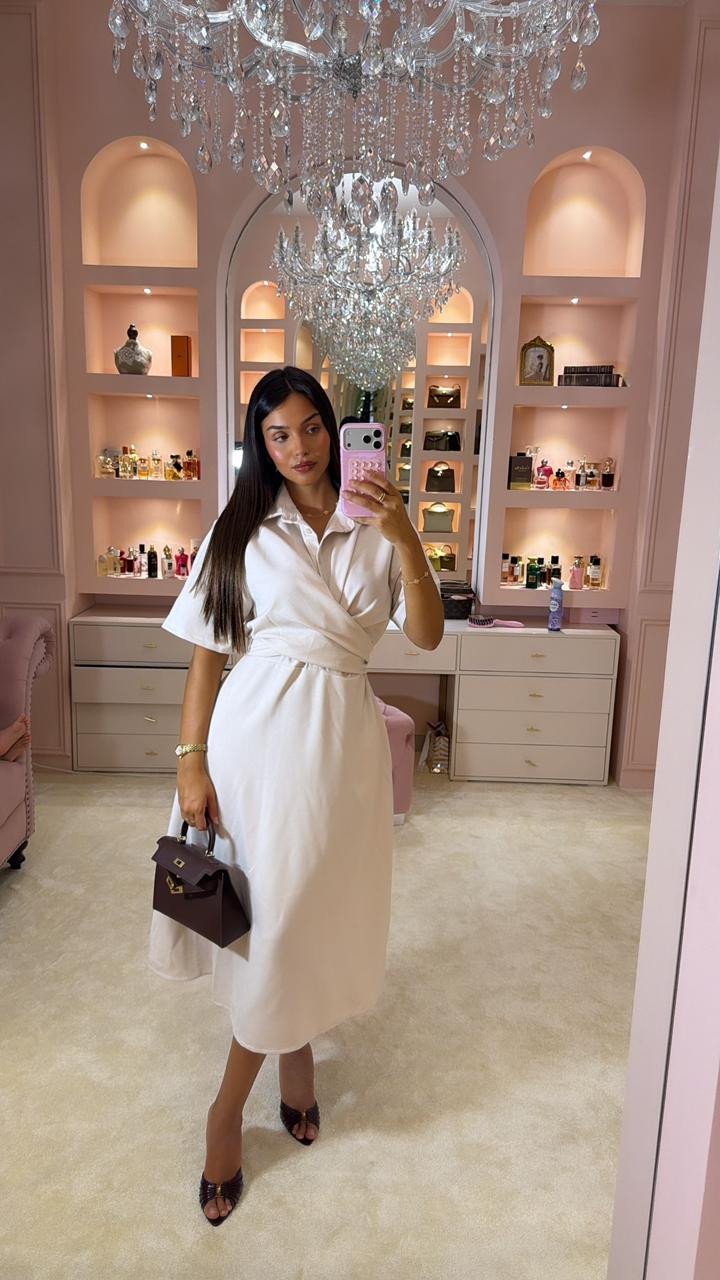 ROBE CROISE MYB 5095-1 BEIGE CLAIR