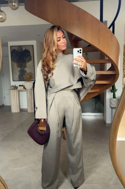 VESTE CAPE ÉLÉGANCE VE7216 TAUPE