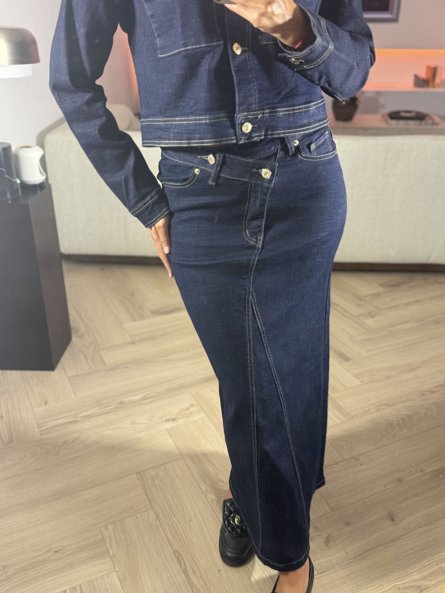 JUPE EN JEAN SK129-1J BRUT