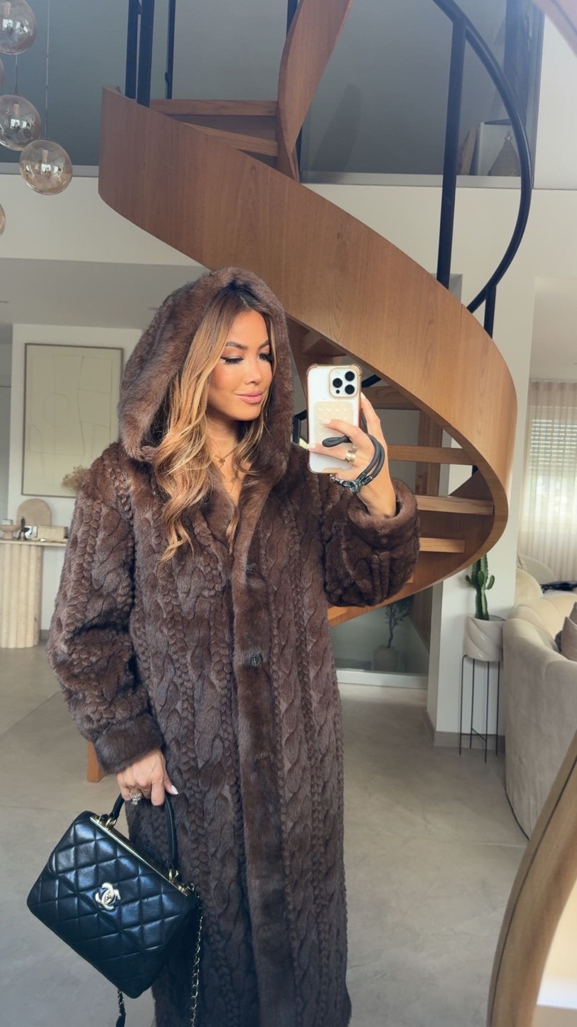 PREMIUM QUALITY LONG COAT W66 COFFEE