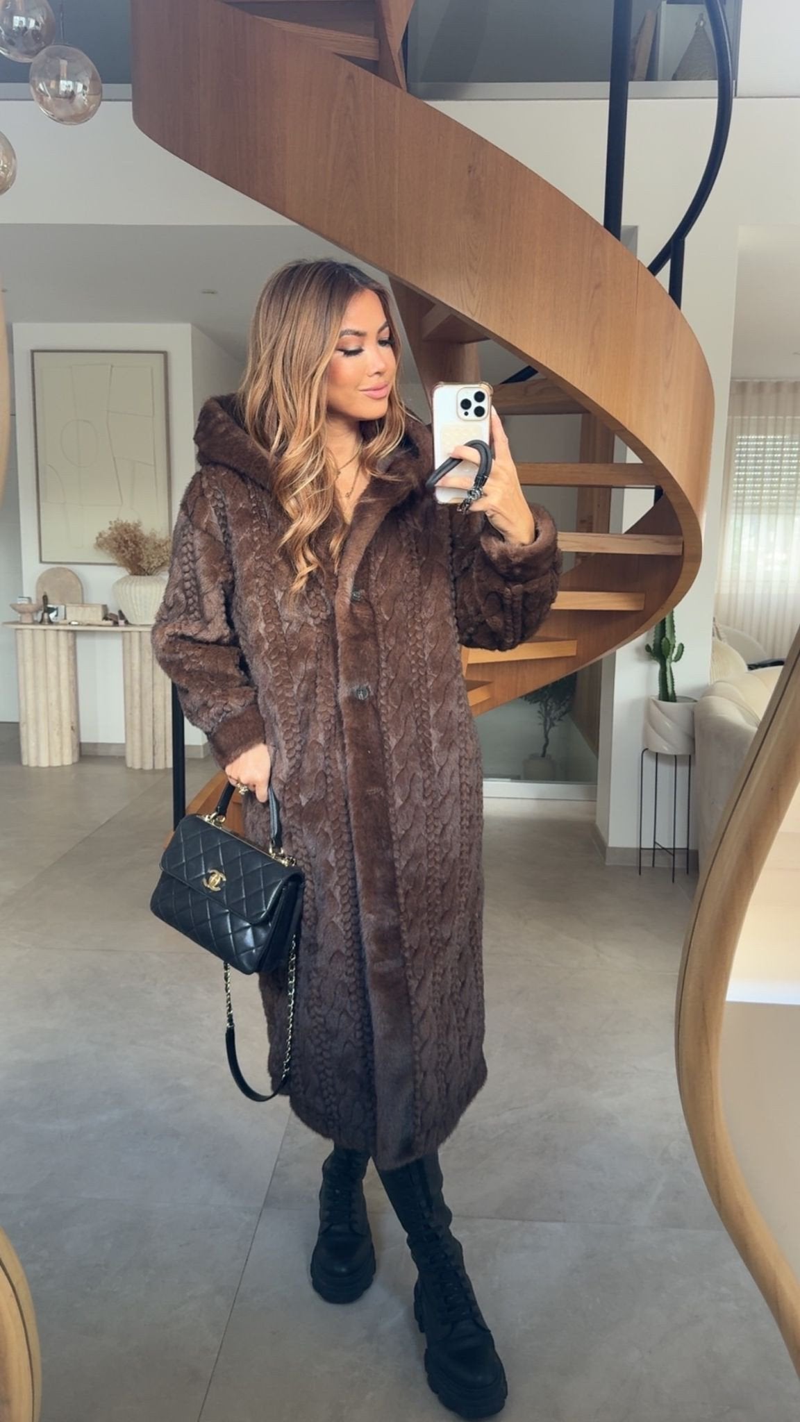 PREMIUM QUALITY LONG COAT W66 COFFEE