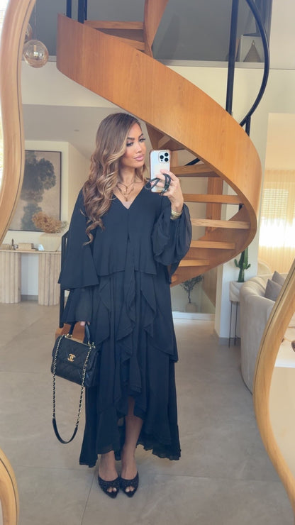 ESME DRESS R12756 BLACK QUALITY +++