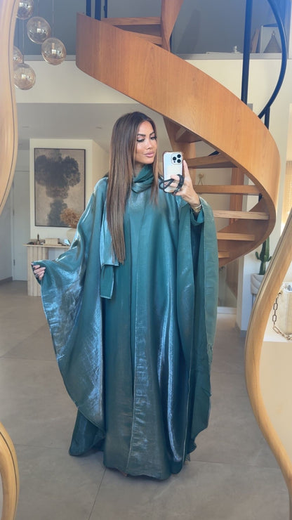 ABAYA EID LUXE - HALWA VERT DEAU