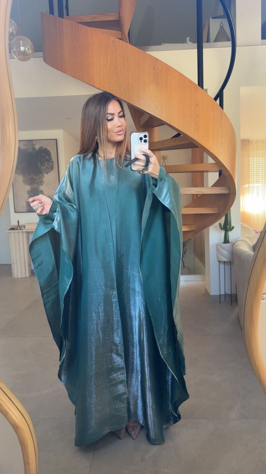 ABAYA EID LUXE - HALWA VERT DEAU