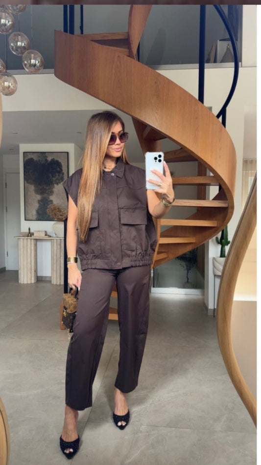 VESTE 26CY602 MARRON QUALITE PREMIUM