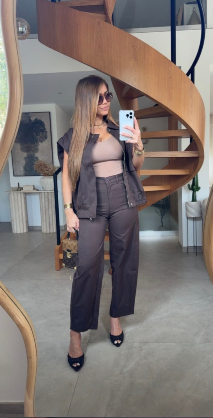 PANTALON 26CY603 MARRON QUALITÉ ++