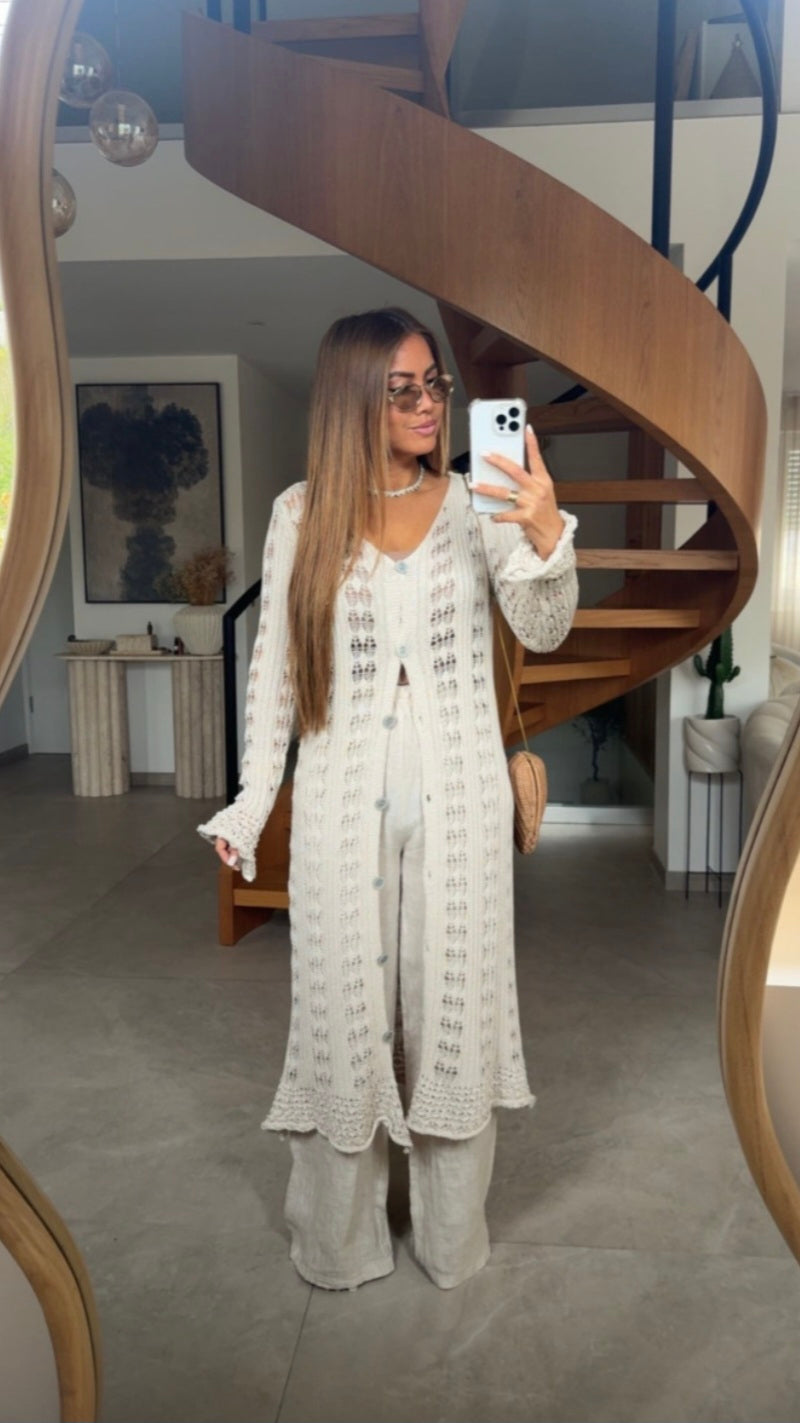 GILET LONG MYB 26099 BEIGE