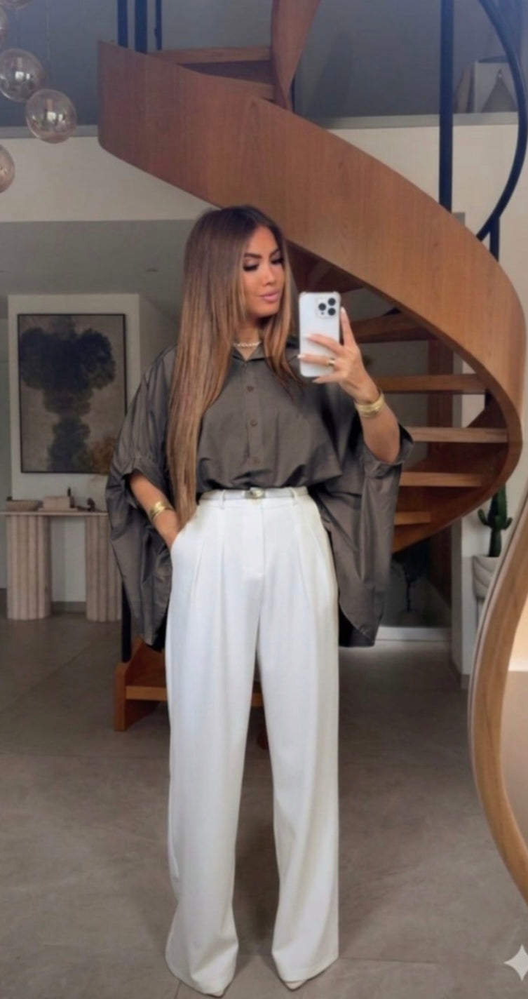CHEMISE MYB OVERSIZE 1510 CHOCO