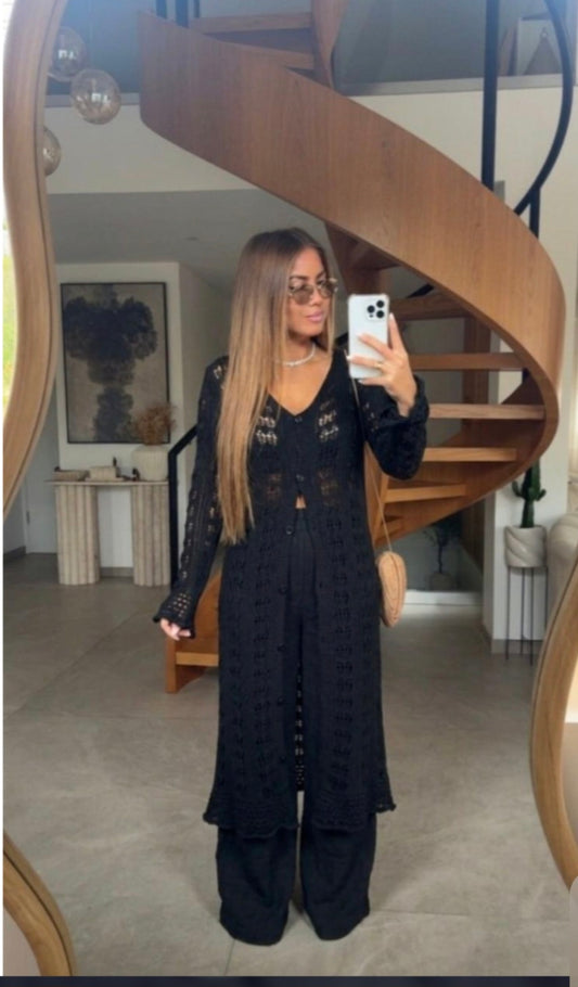 GILET LONG MYB 26099 NOIR