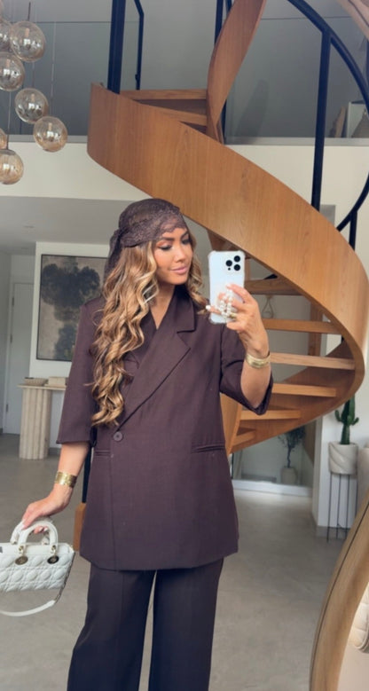 ENSEMBLE TAILLEUR MYB 88623-2 CHOCO
