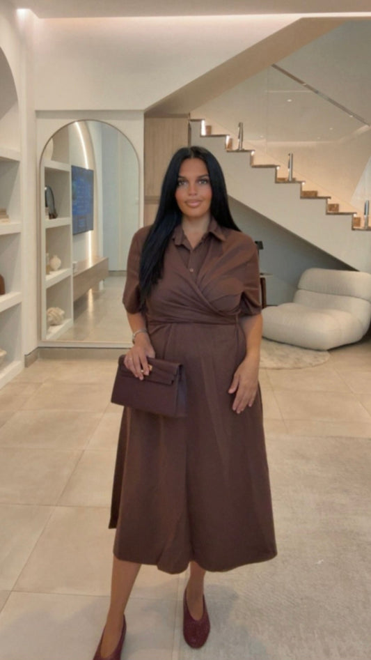 ROBE CROISE MYB 5095-1 CHOCO