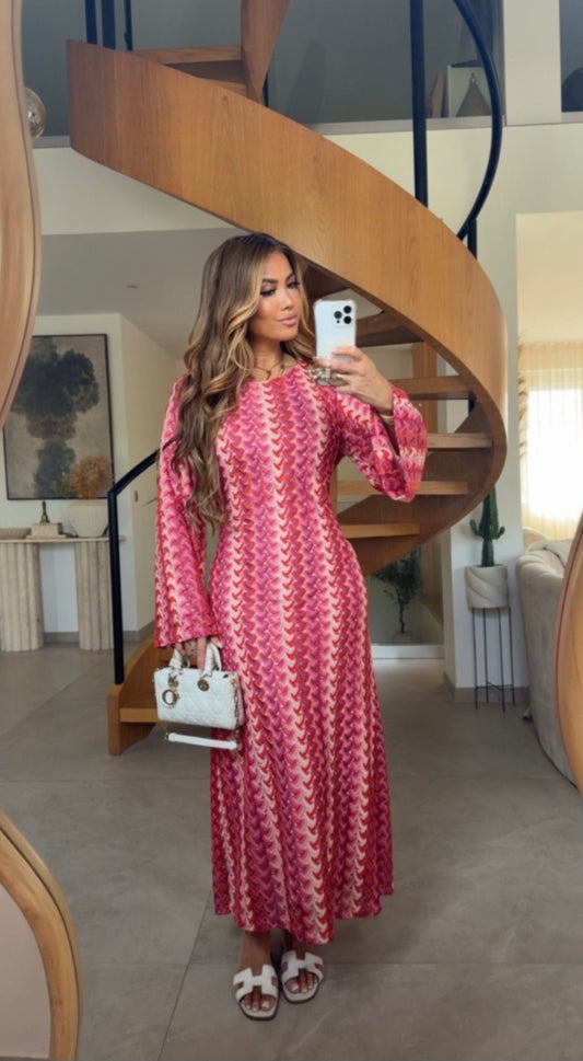 ROBE CROCHET LIND 50528 FUSHIA
