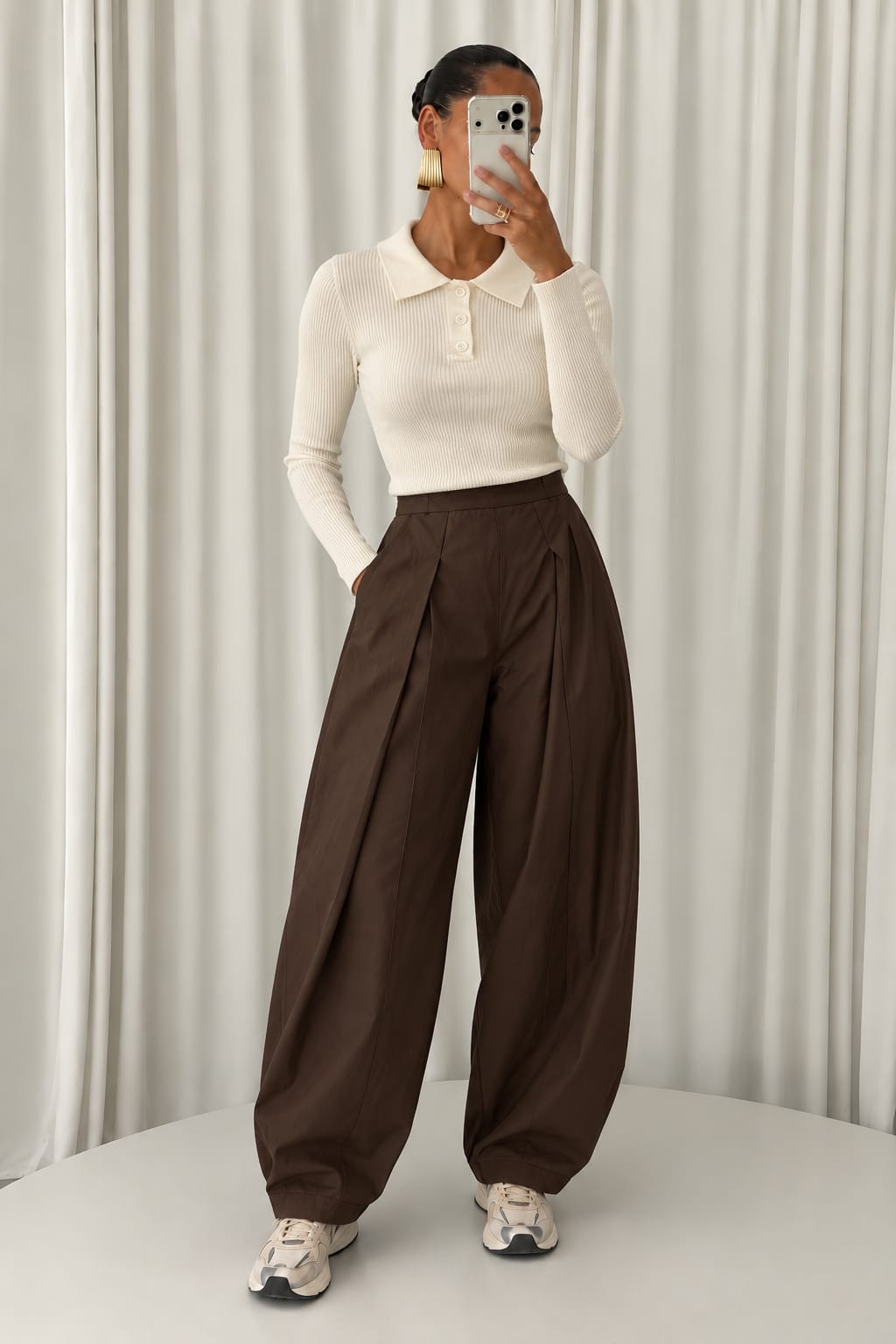 PANTALON CHOCO MATIÈRE TRENCH 97