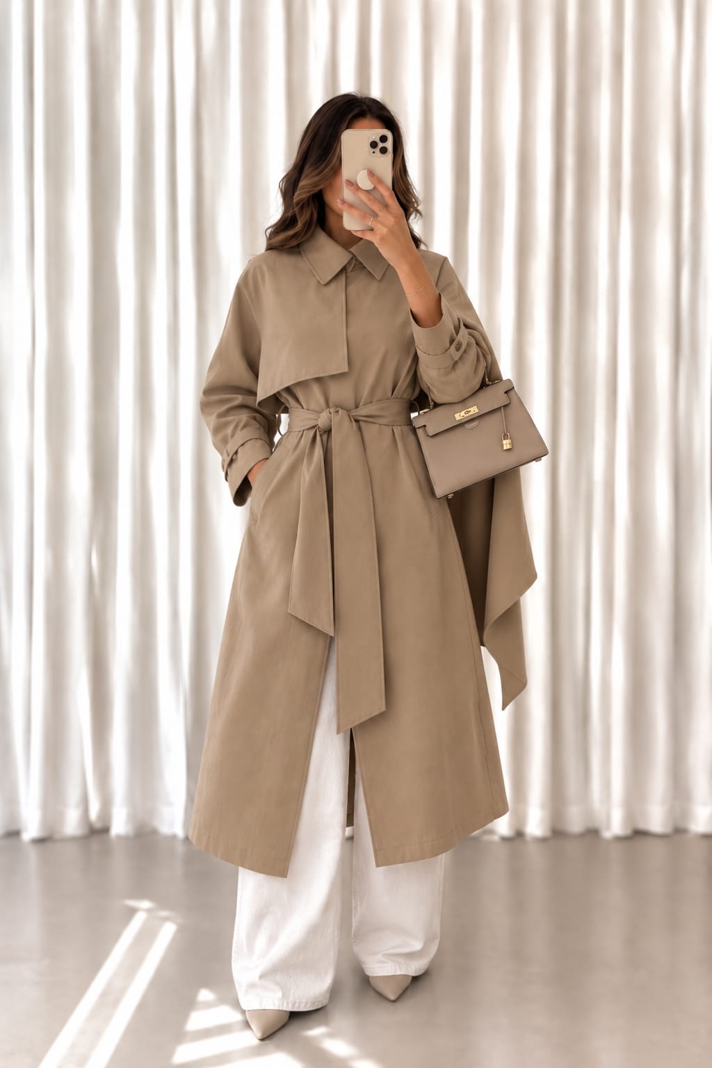 TRENCH BEIGE FONCE INTEMPOREL WV053