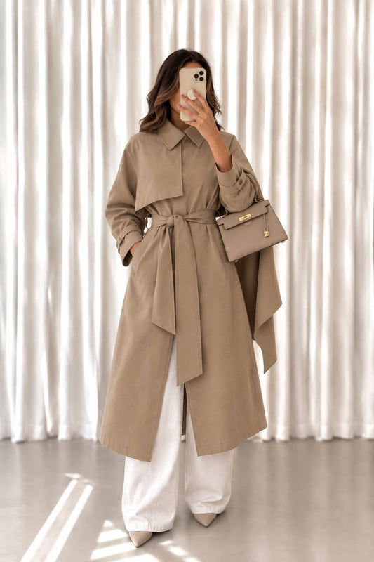 TRENCH BEIGE FONCE INTEMPOREL WV053