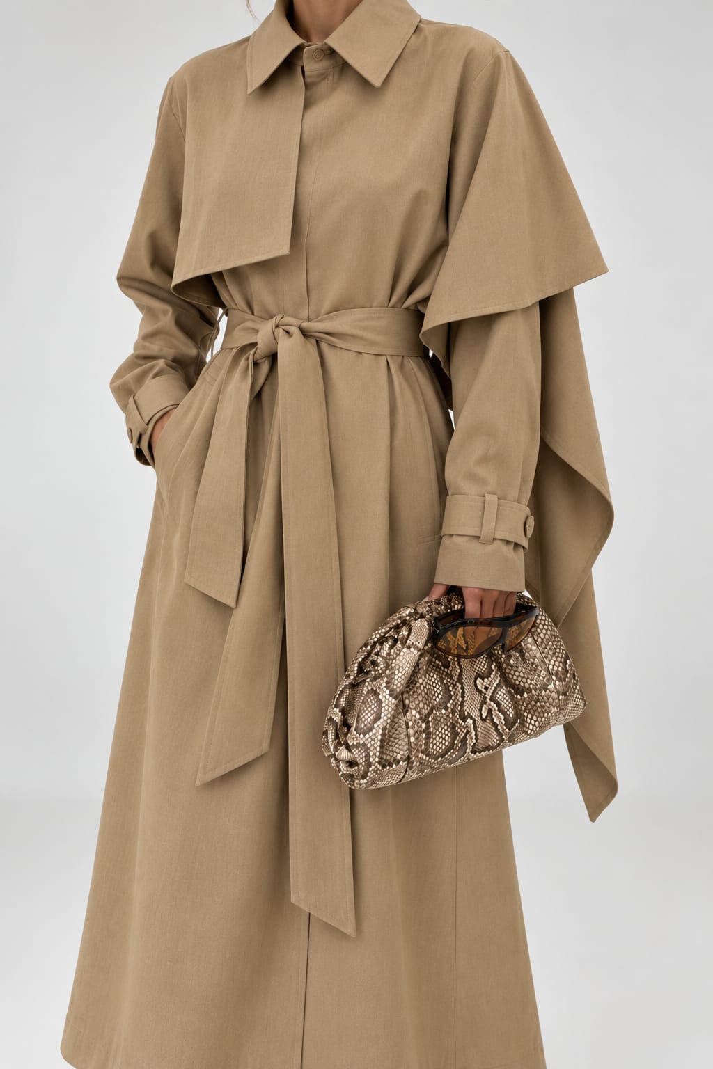 TRENCH BEIGE FONCE INTEMPOREL WV053