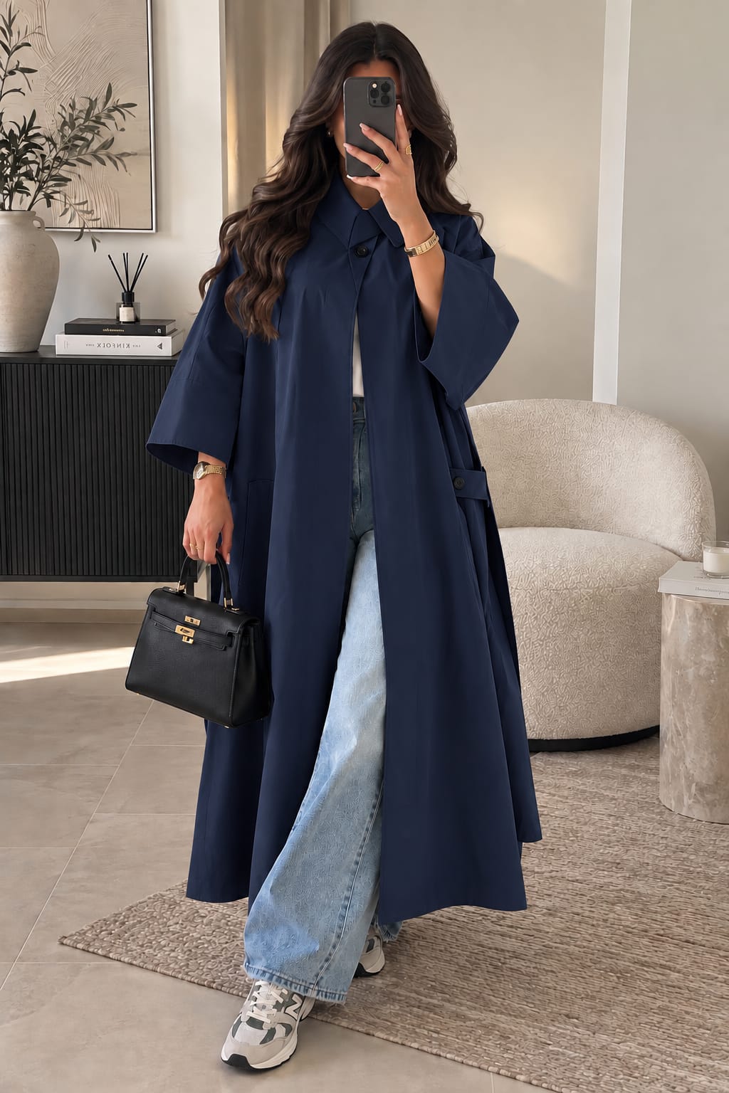 TRENCH URBAN CHIC BLEU 83007