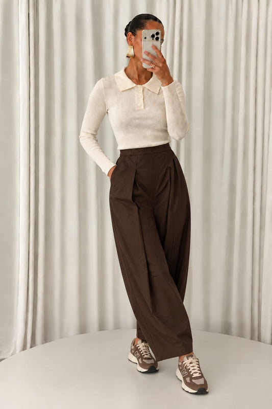 PANTALON CHOCO MATIÈRE TRENCH 97