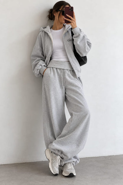 JOGGING GRIS CASUAL À COUPE FLUIDE 10032