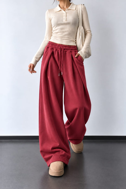 PANTALON ROUGE WIDE LEG 1791