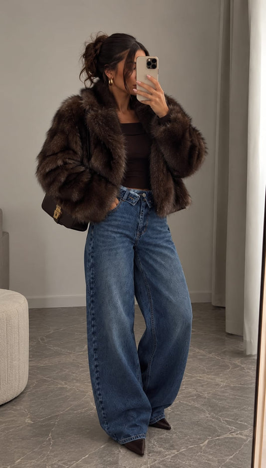 MANTEAU RÉVERSIBLE LF19 CAFE & FOURRURE
