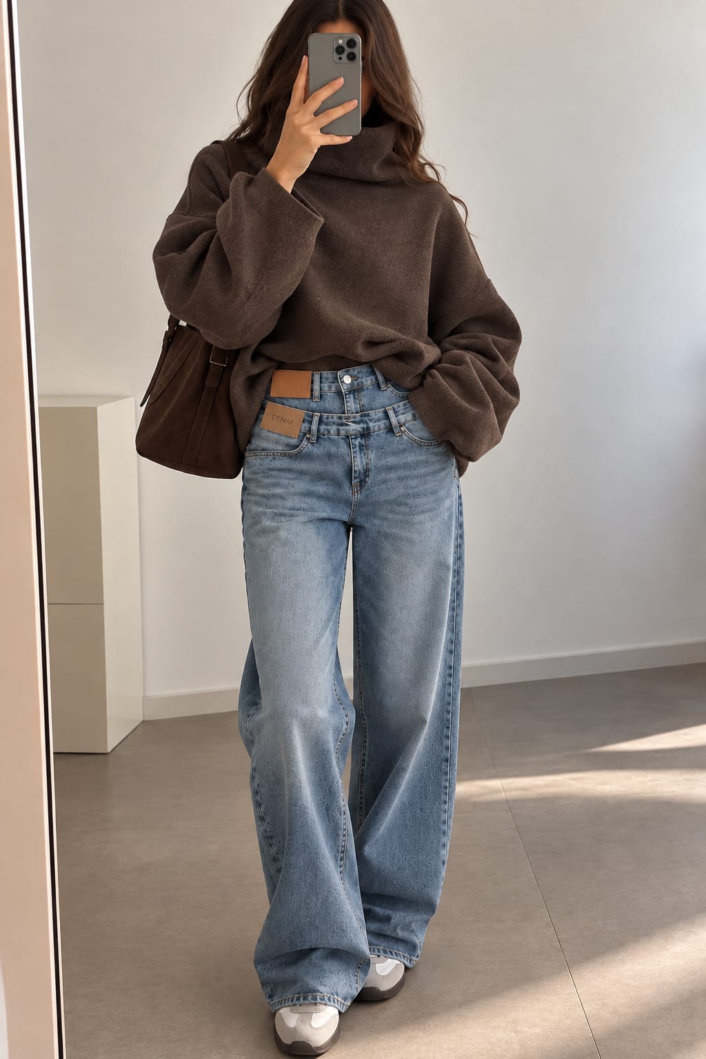 JEAN L1226 WIDE LEG BLEU TAILLE HAUTE