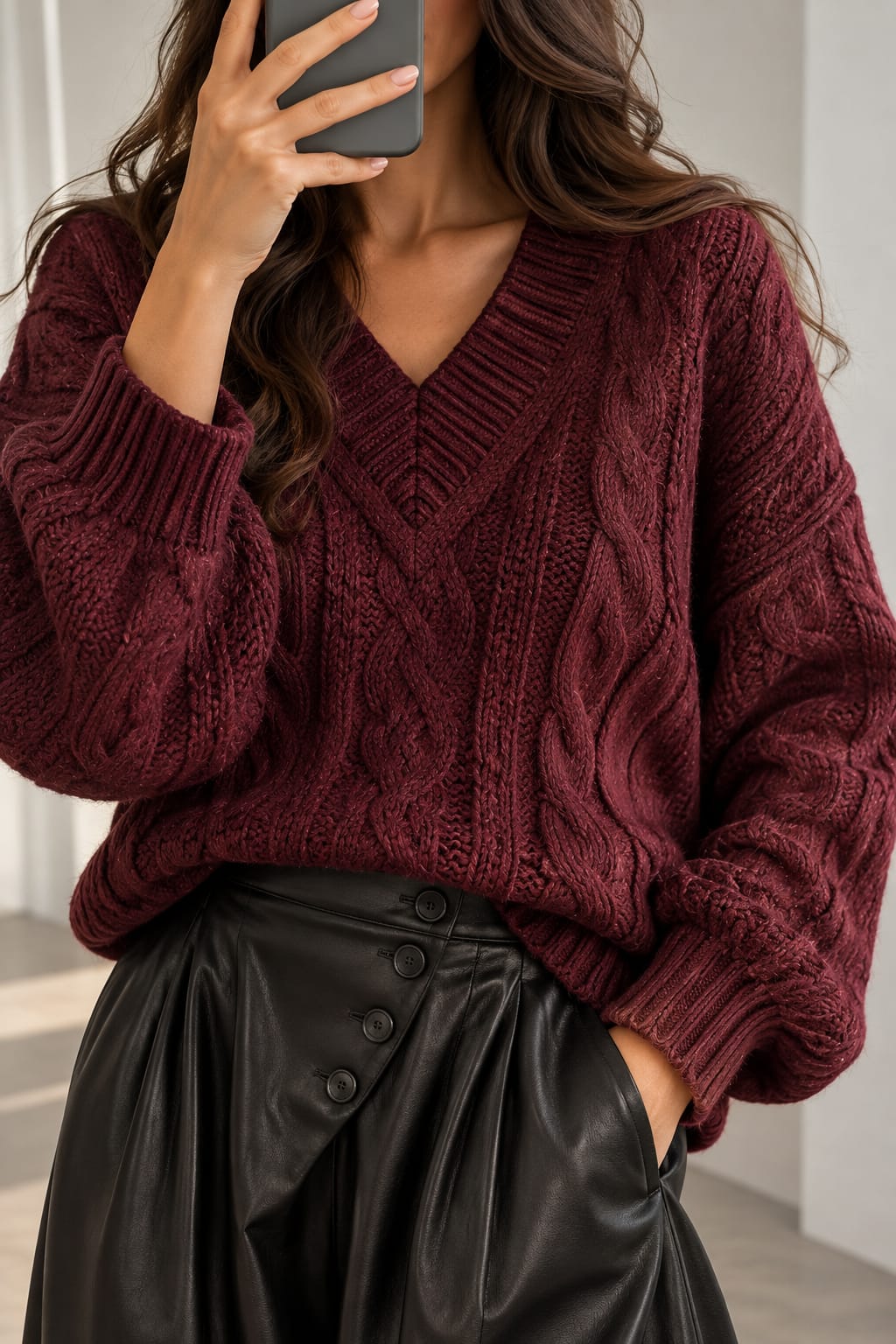 PULL FLP106 BURGUNDY MOOD