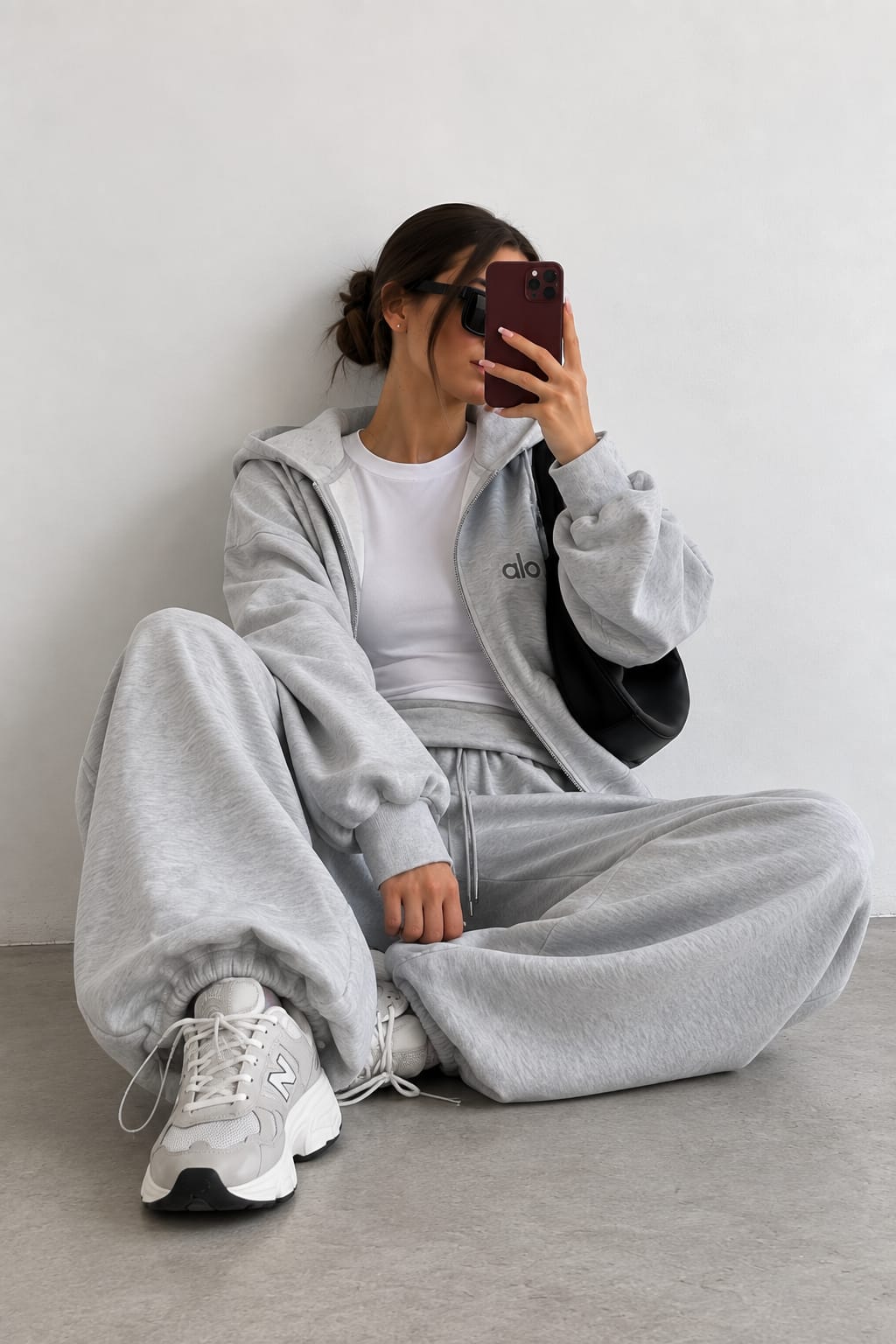 JOGGING GRIS CASUAL À COUPE FLUIDE 10032