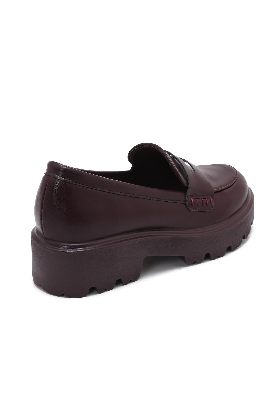 MOCASSINS WINE À SEMELLE ÉPAISSE H8-1375M