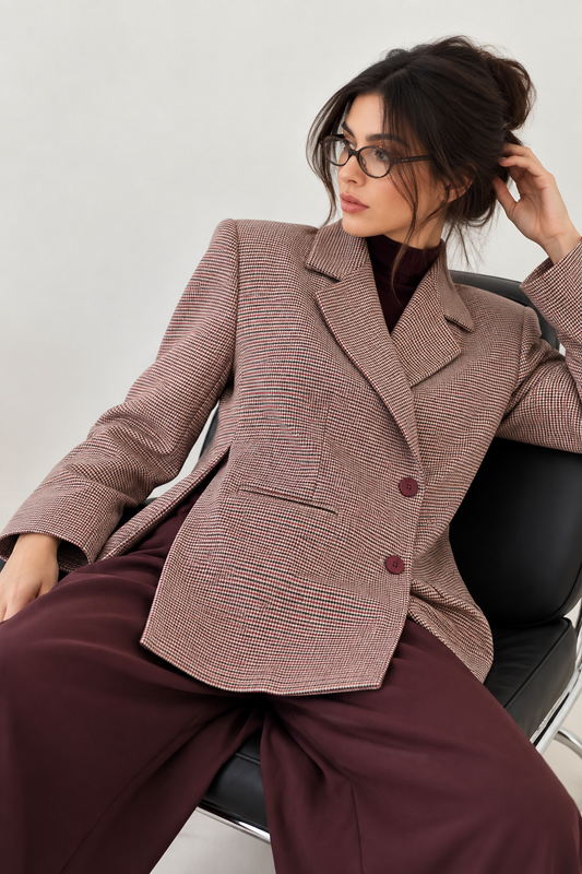 BLAZER 11304 -1  FENDU À CARREAUX NELLY