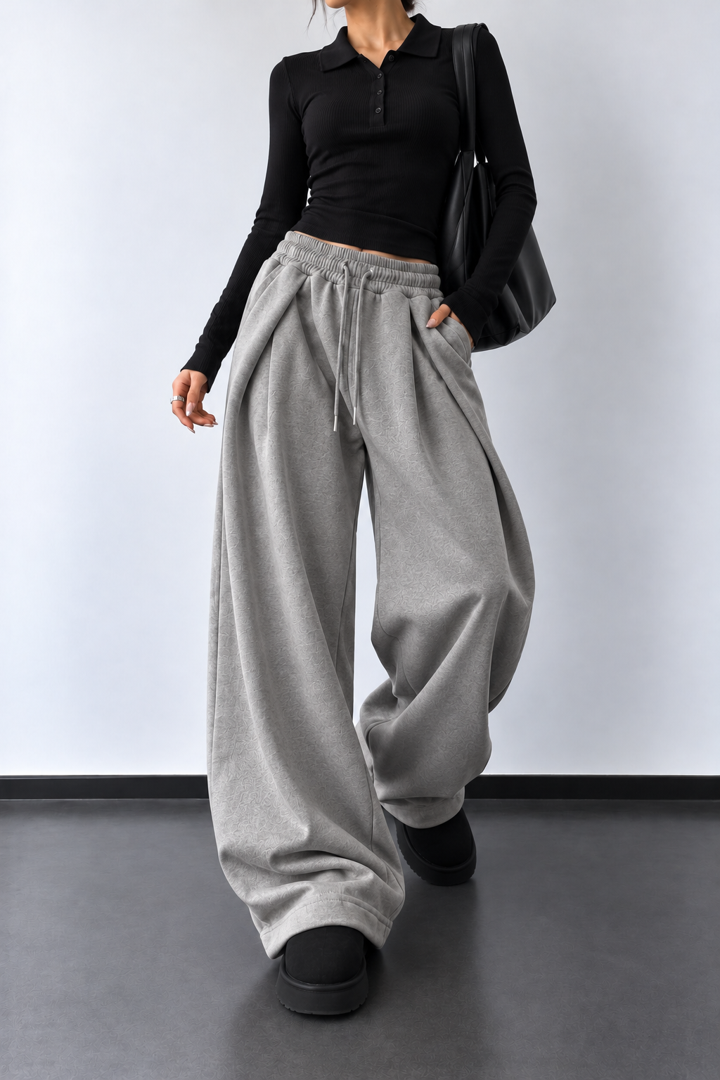 PANTALON GRIS WIDE LEG 1791