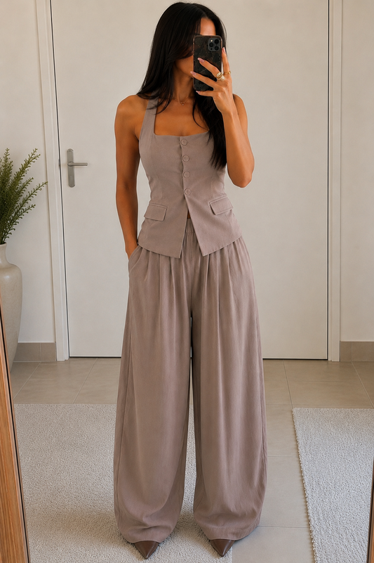 ENSEMBLE EC16075 TAUPE-40 QUALITE +++