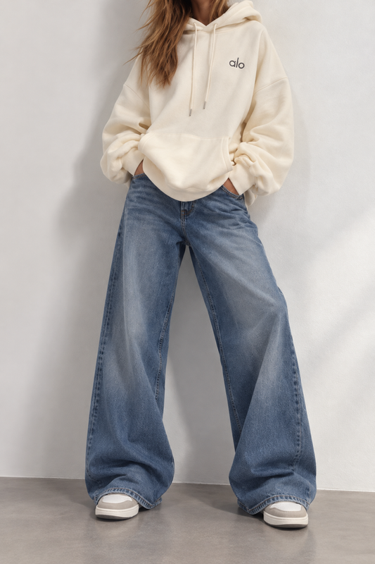 SWEAT À CAPUCHE BEIGE OVERSIZE H15052