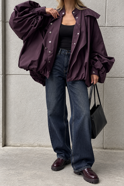 VESTE BLOOM BOMBER PRUNE U31697