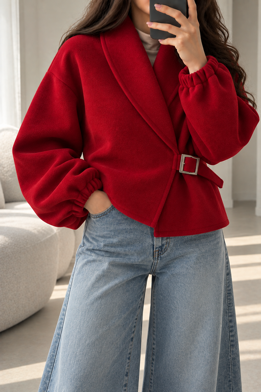 VESTE CACHE-CŒUR À BOUCLE RED 3236