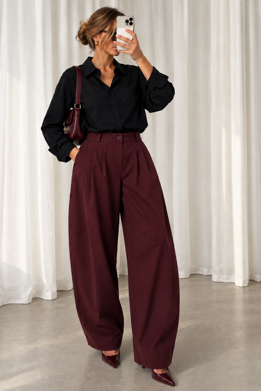 PANTALON PRUNE CURVE 19128