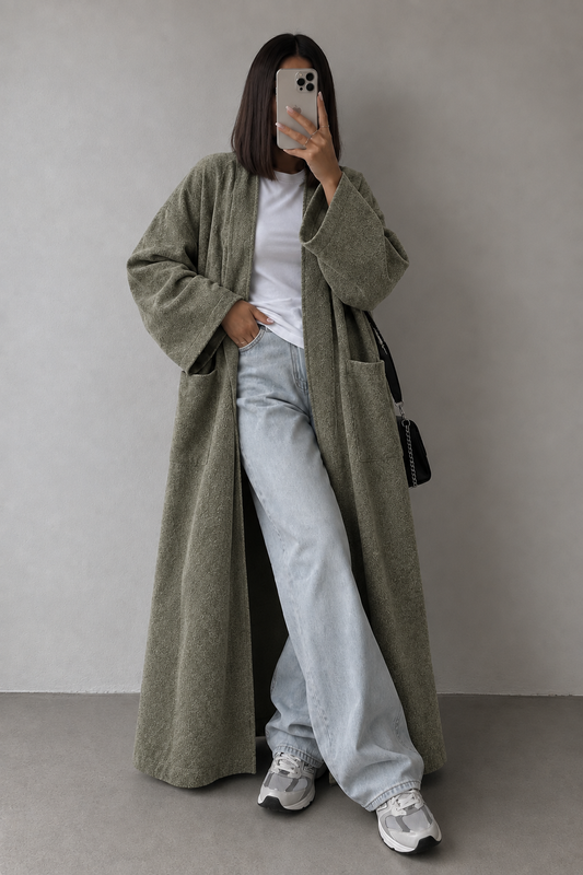 VELYNA GREEN COAT - DESIGN MADE IN UAE