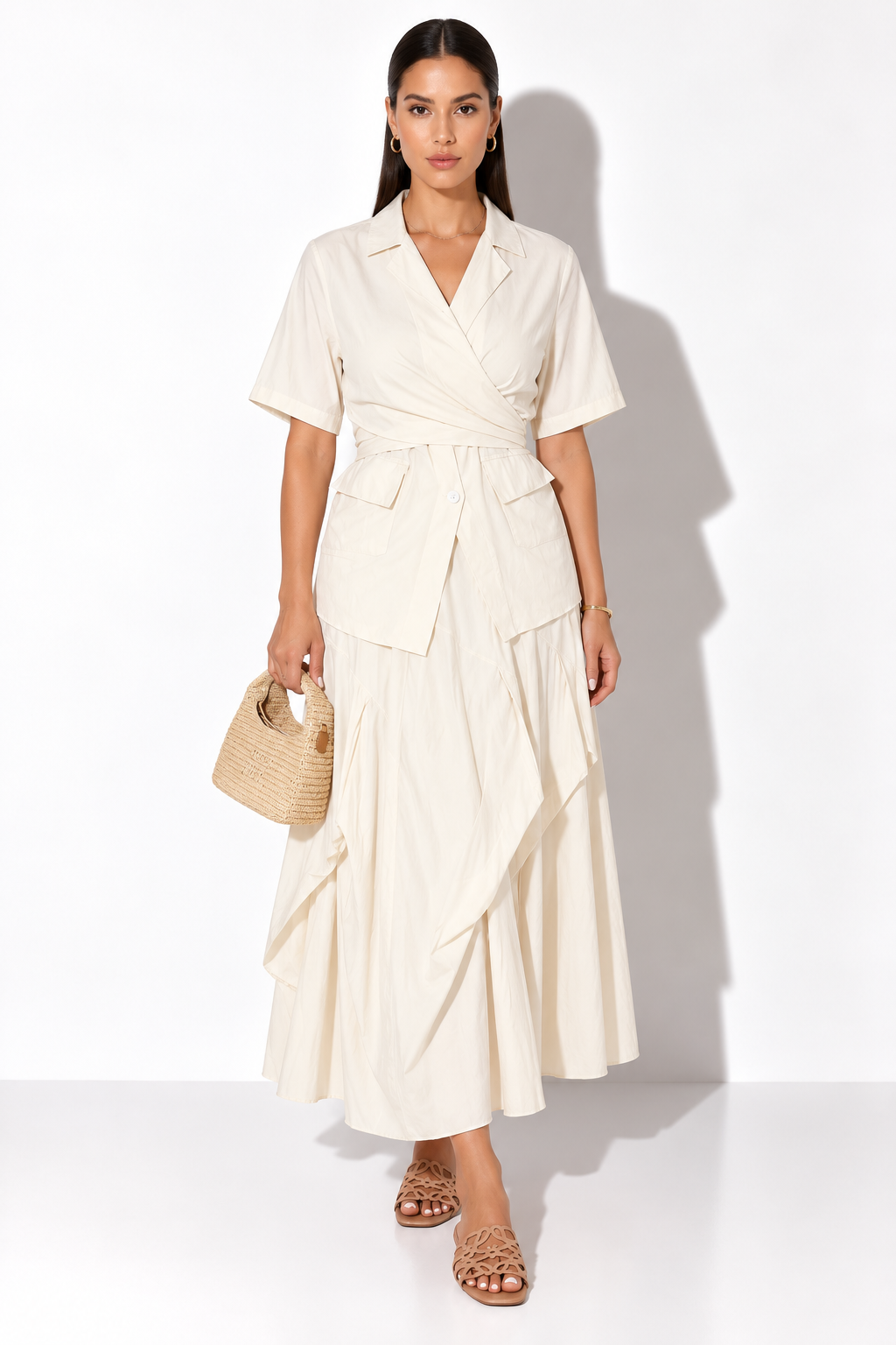 CHEMISE 26CY641 BEIGE CLAIR QUALITE PREMIUM