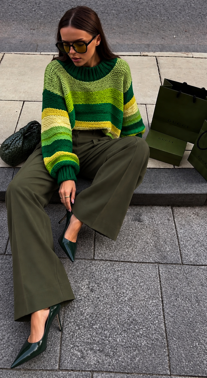 PANTALON W064 VERT FONCÉ