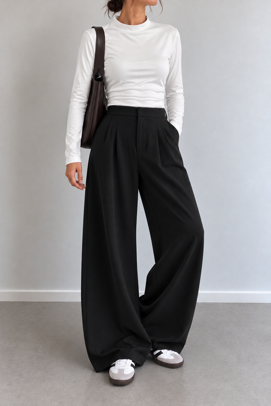 PANTALON NOIR CASUAL CHIC 25763
